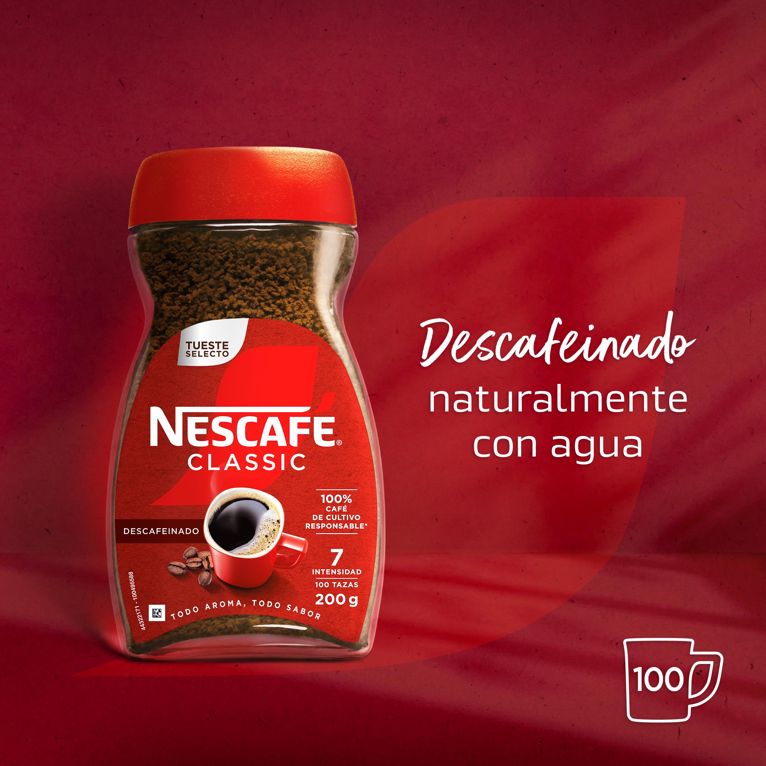 Nescafé Classic Café Soluble Descafeinado 200g