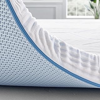 BedStory 2 Inch Memory Foam Mattress Topper - Queen Size Bed Toppers Gel Memory Foam - Soft Foam Mattress Pad with Removable Cover