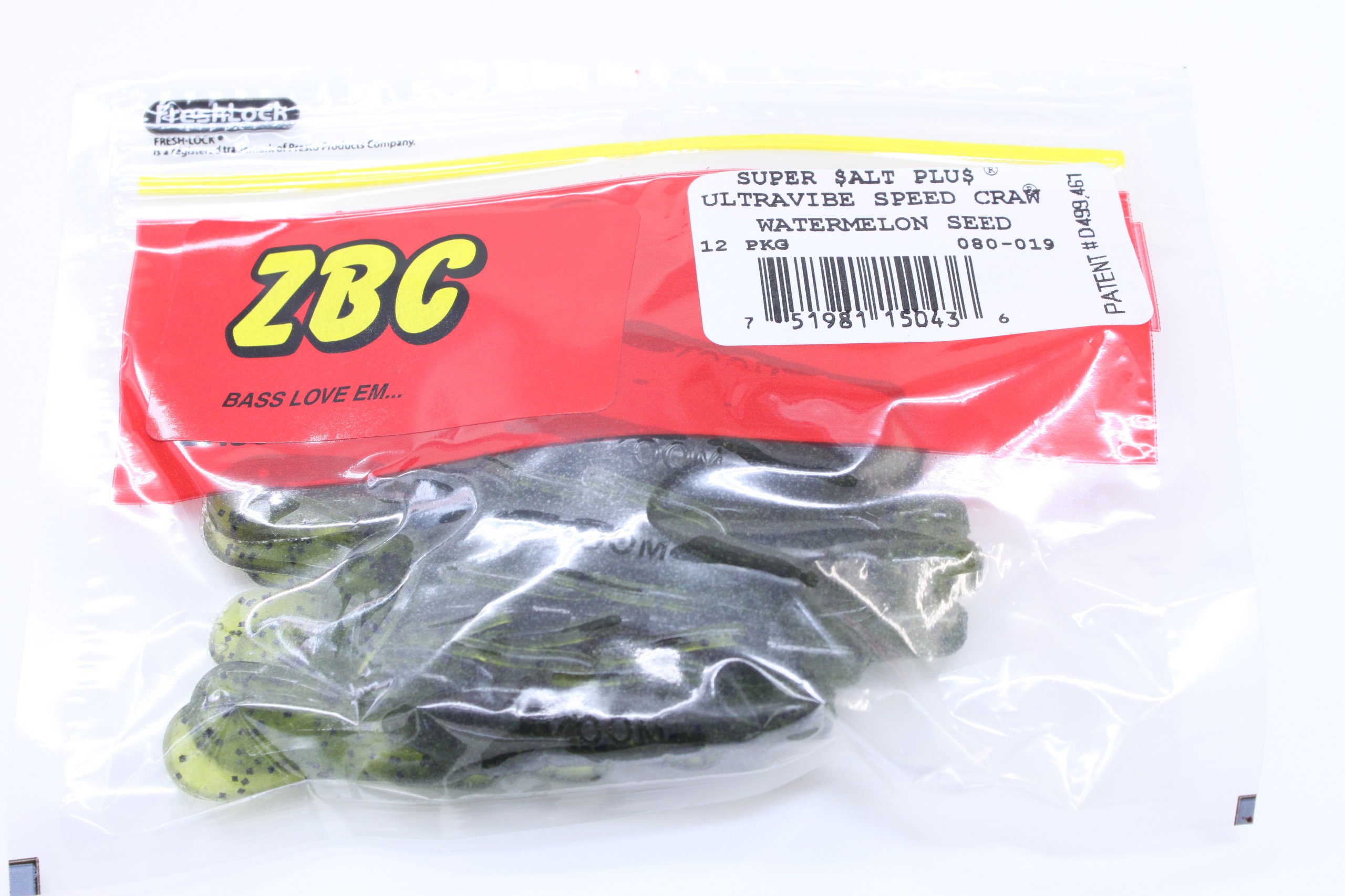Amazon.com : Zoom UltraVibe Speed Craw-Pack of 12 (Watermelon Seed