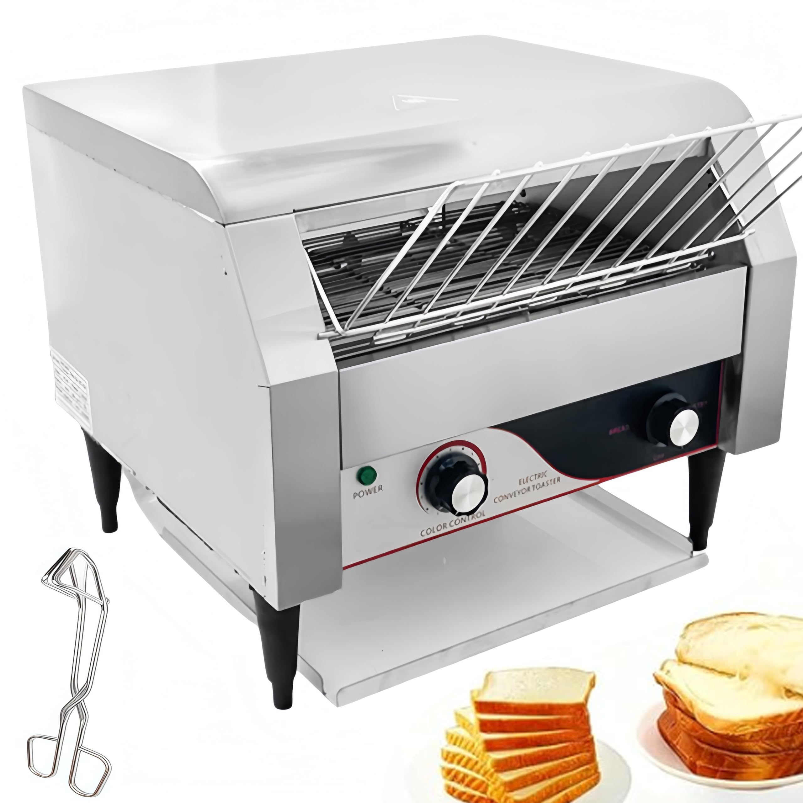 Toster Komercyjny, Elektryczna Maszyna Do Pieczenia Chleba Ze Stali Nierdzewnej, 150/300/450 Szt./Godz., Automatyczny Toster, Inteligentna Kontrola Temperatury Dla Restauracji 150
