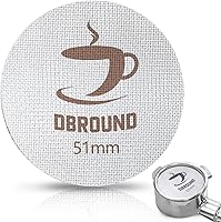 Vista 9 de Pantalla de disco de 2.008 in – 2 paquetes de pantalla de disco de espresso reutilizable con soporte de madera, pantalla de disco de acero