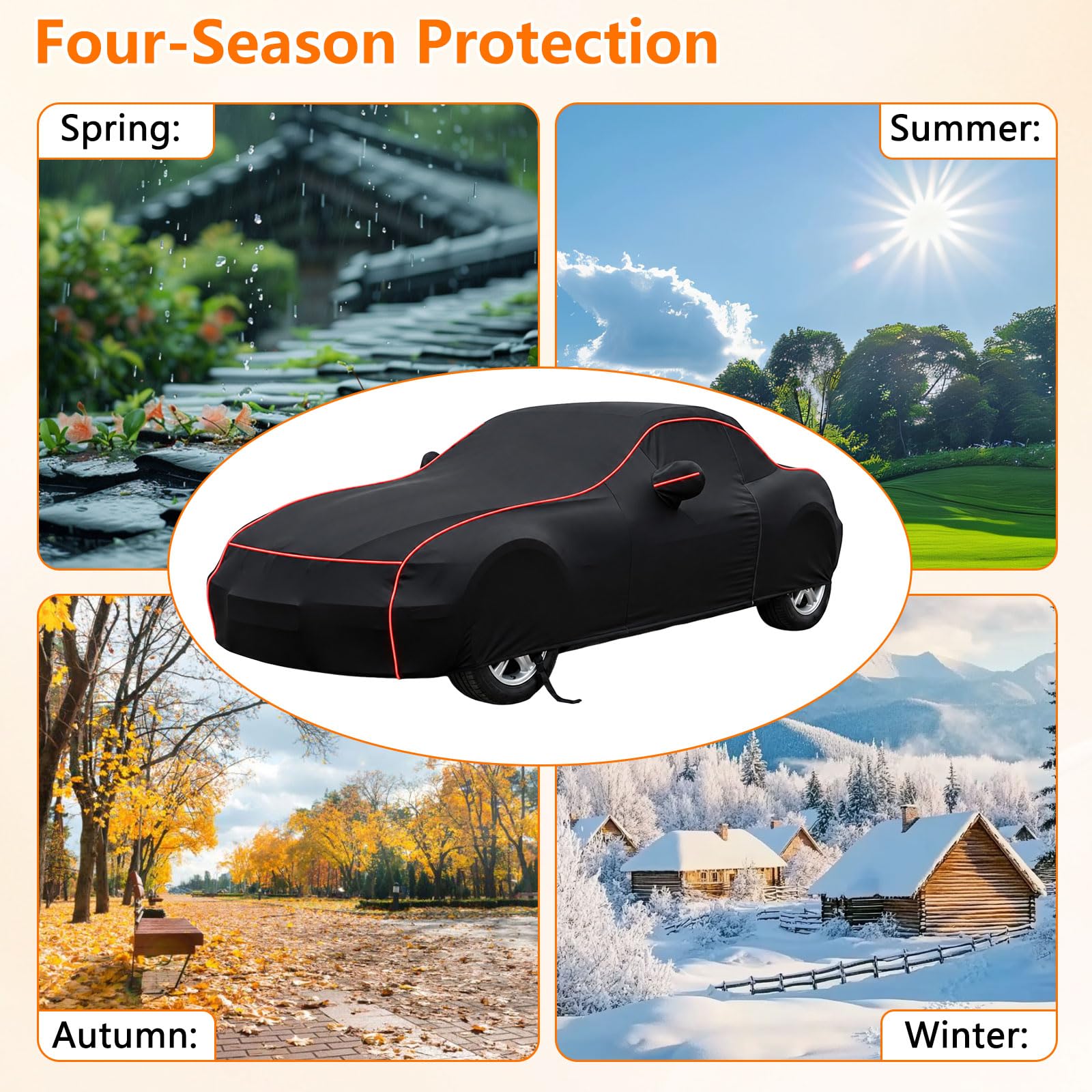 Funda de coche para BMW Z3, impermeable, transpirable, cobertura completa, con tiras reflectantes, para uso en exteriores, impermeable, a prueba de nieve, polvo y resistente a los rayos UV, protección