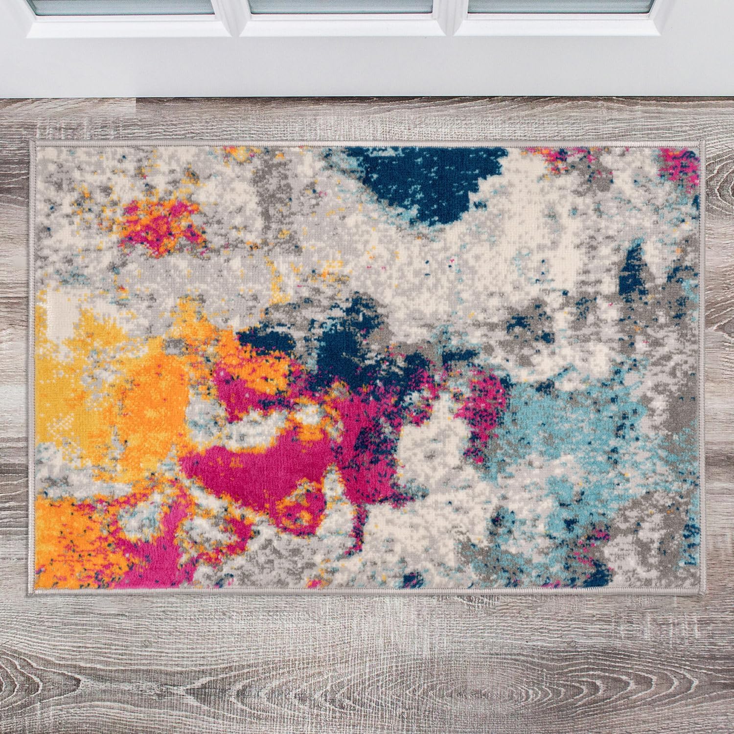 Rugshop Sky Collection Modern Abstract Area Rug 2' x 3' Multi