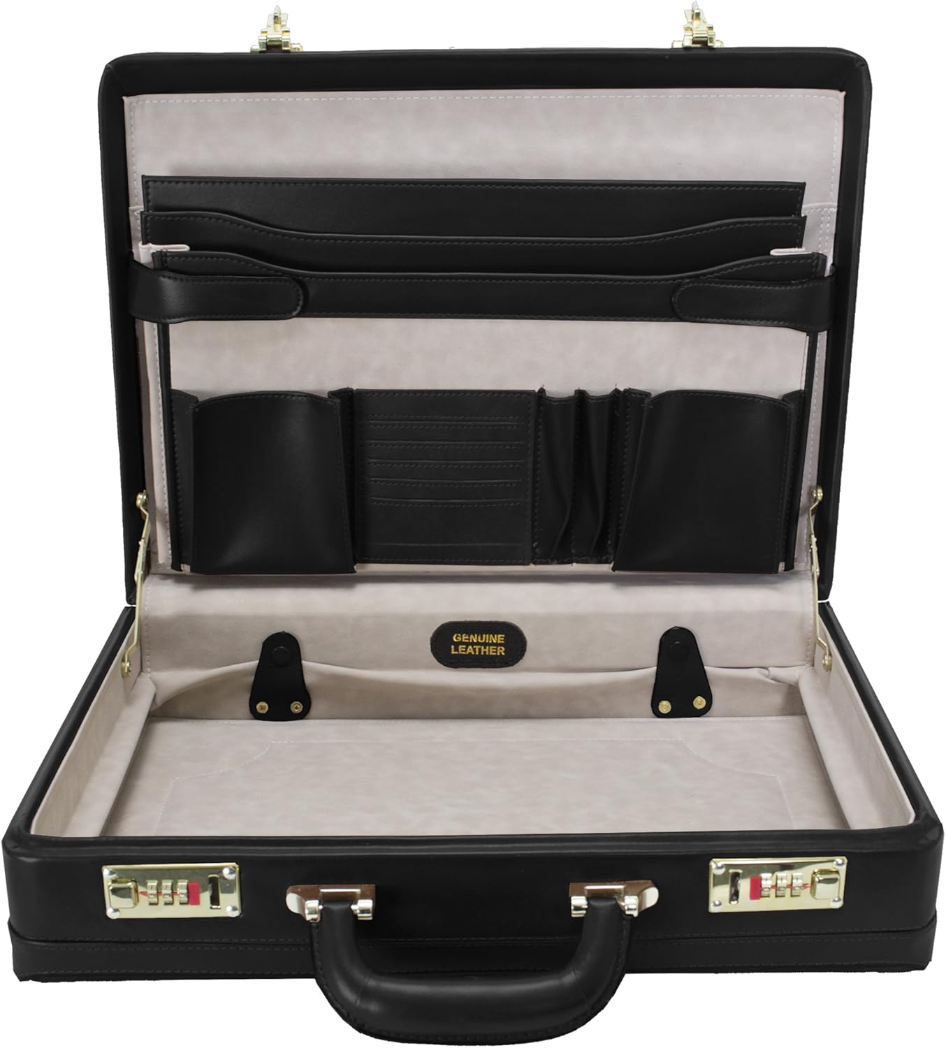 McKlein HARPER, Leather 4.5" Expandable Laptop/Computer & Tablet Business Briefcase Attaché Bag, Men Women Laptop Briefcase, Laptop Compartment bag, Tablet Pocket bag, Business Bags, Travel Cases