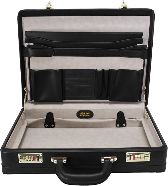 McKlein HARPER, Leather 4.5 Expandable Laptop/Computer & Tablet Business Briefcase Attache Bag, Men Women Laptop Briefcase, Laptop Compartment bag, Tablet Pocket bag, Business Bags, Travel Cases