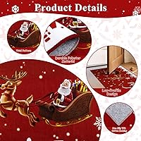 Vista 3 de U'Artlines - Alfombra de pasillo navideña 2x6 pies, alfombra de cocina estilo granja, lavable, antideslizante, alfombra de área para cocina