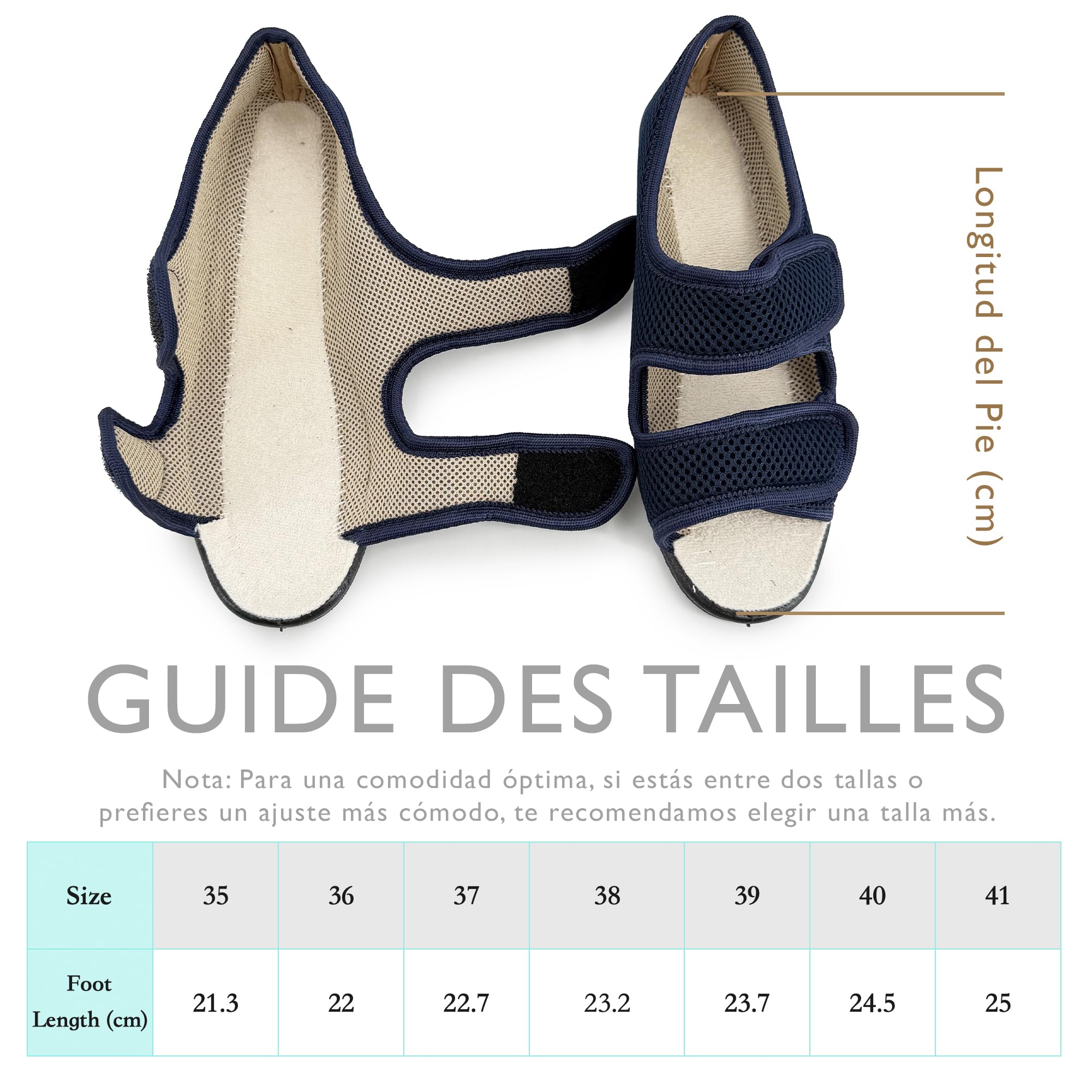 JOMIX Zapatillas Casa Mujer Verano Abiertas con Cierre Ajustable Cómodas Ajustables para Casa Uso Diario Ligeras Frescas para Pies Delicados