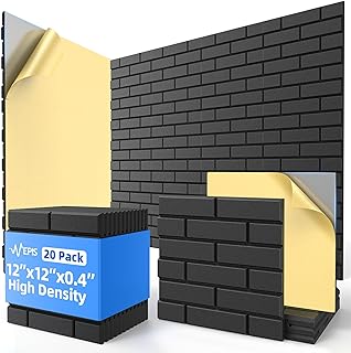 20 Pack Acoustic Panels with Self Adhesive, 12