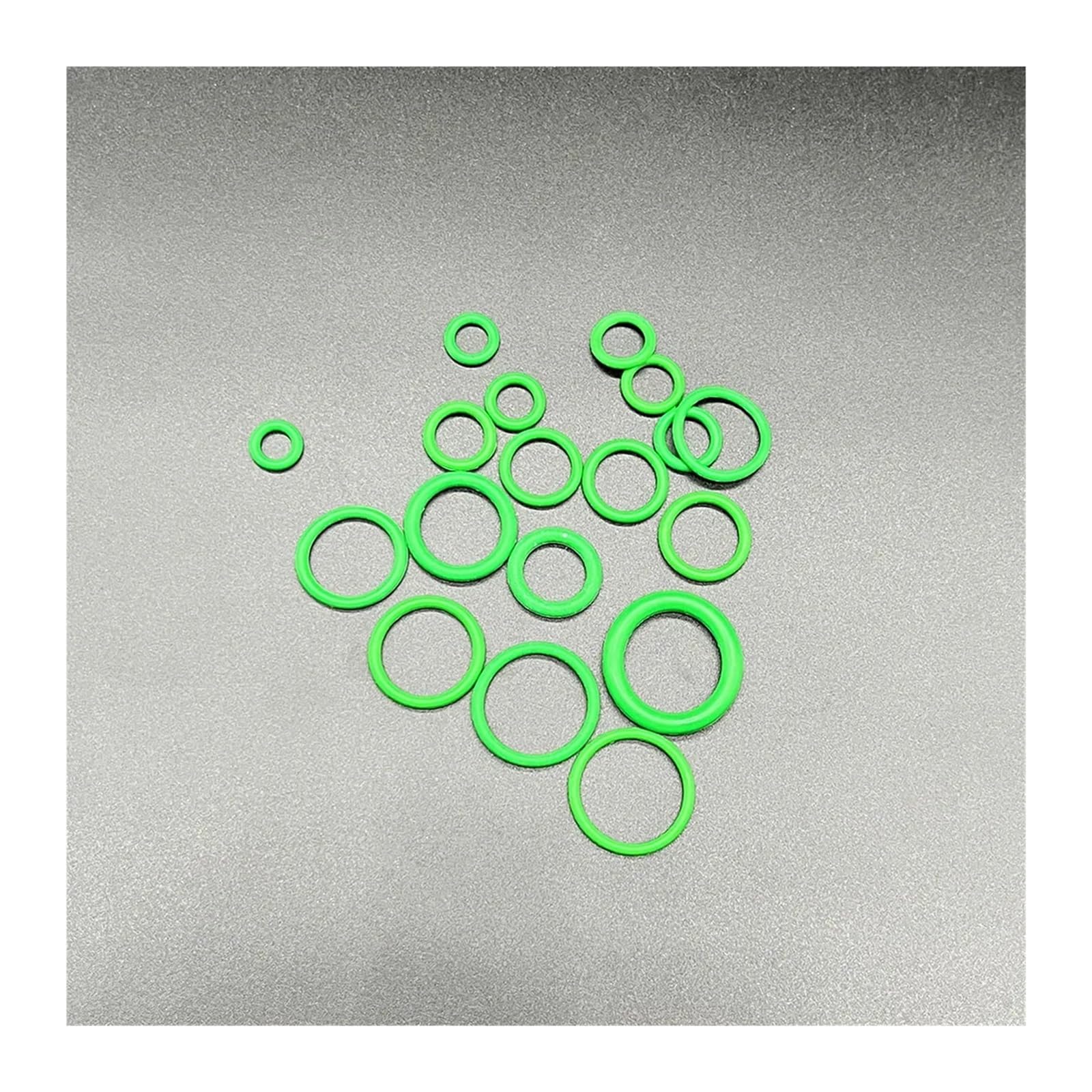 Kit surtido de juntas tóricas, juego de juntas tóricas de caucho de nitrilo de alta presión, Kit de sellado NBR for juntas tóricas de reparación de grifos de plomería(530pcs green)