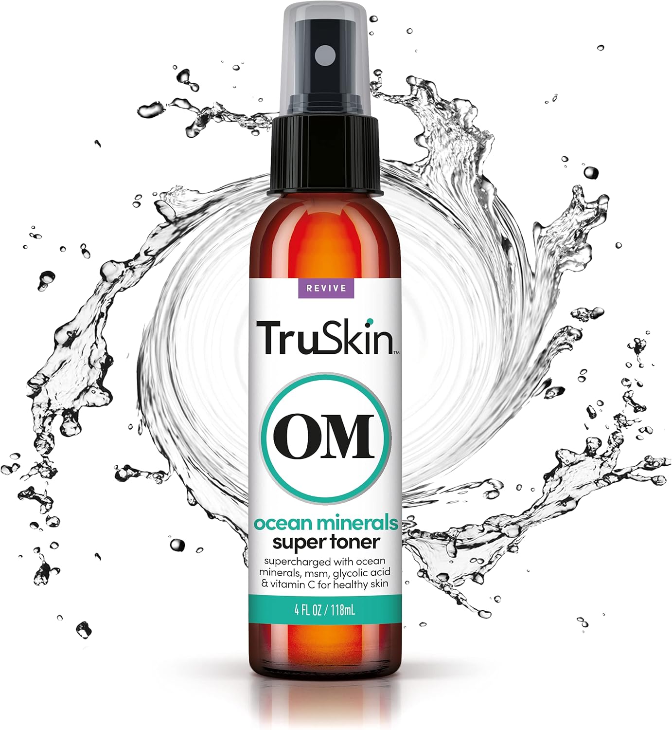 TruSkin Daily Facial Super Toner for All Skin Types, with Glycolic Acid, Vitamin C, Ocean Minerals and Organic Anti Aging Ingredients : Beauty & Personal Care