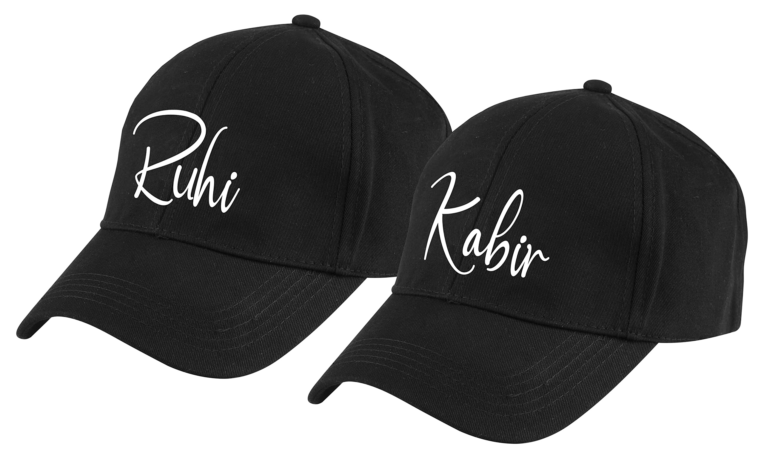 aica Customised Name Cotton Cap for Men and Women, Free Size. Birthday Anniversary Wedding Engagement Gift for Husband Wife Girlfriend Boyfriend Team Bride Groom to be – Free Size, Pack of 2-picture-54