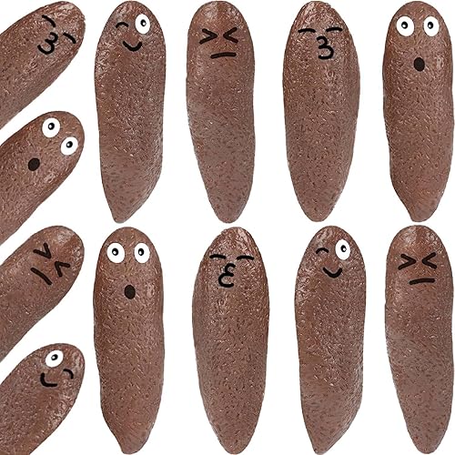 Poop Slingshot 12pcs Fake Poop Toys for Kids Stocking Stuffers,