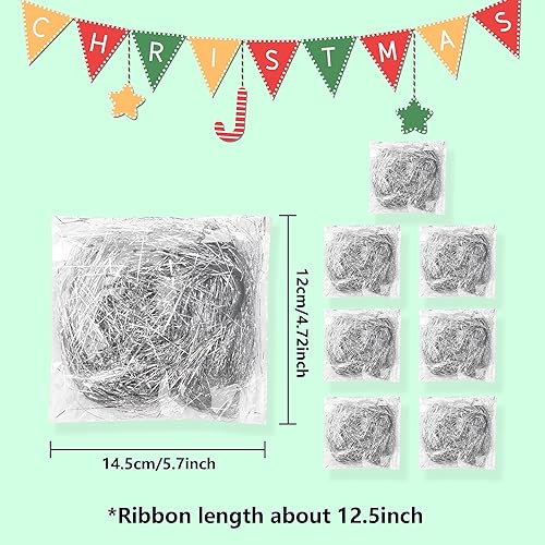 Vista 28 de Sfcddtlg 12000 hebras de carámbanos de Navidad de oropel de oropel plateado láser de papel de aluminio con flecos, árbol de Navidad, oropel Laser