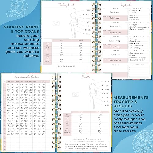 Miniatura 3 de PLANBERRY Food Journal Premium  Planificador de nutrición  Rastreador de dieta y calorías  Diario de comidas y ejercicios  Diario de pérdida de peso