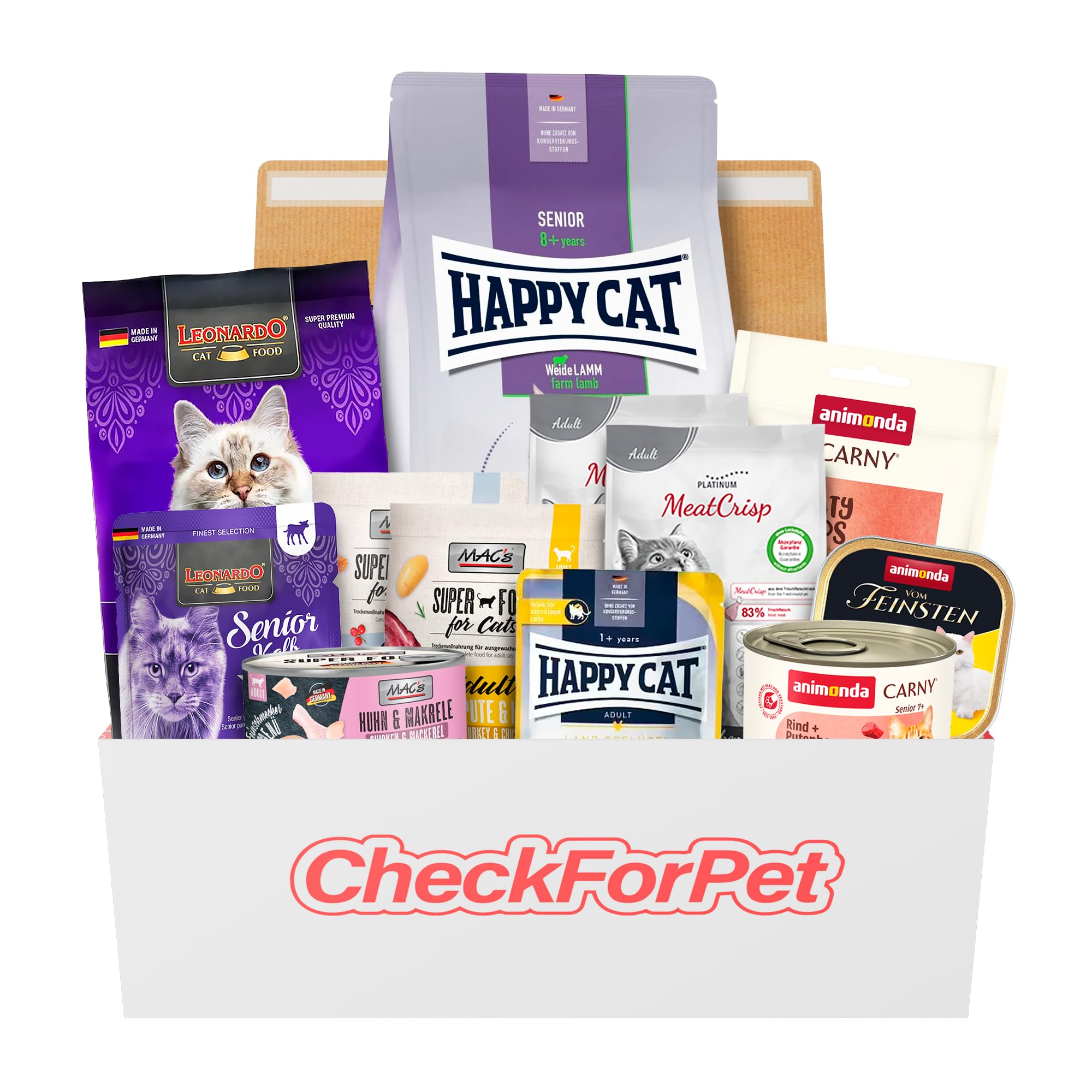 CheckForPet Best Rated Probierpaket Katzenfutter für alle Lebensphasen
