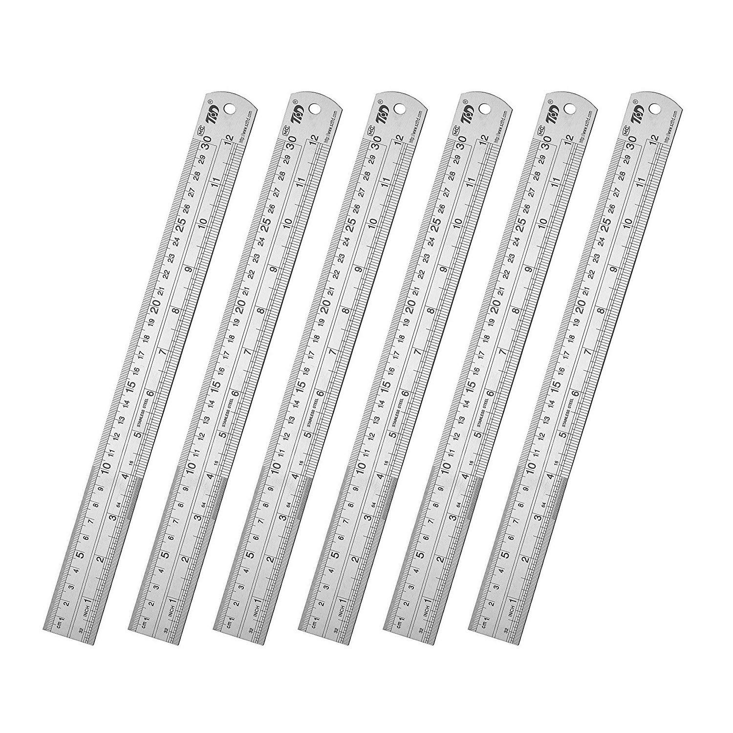 Classic Ruler 12 Inch Stainless Steel Ruler Straight Edge Metal Rulers