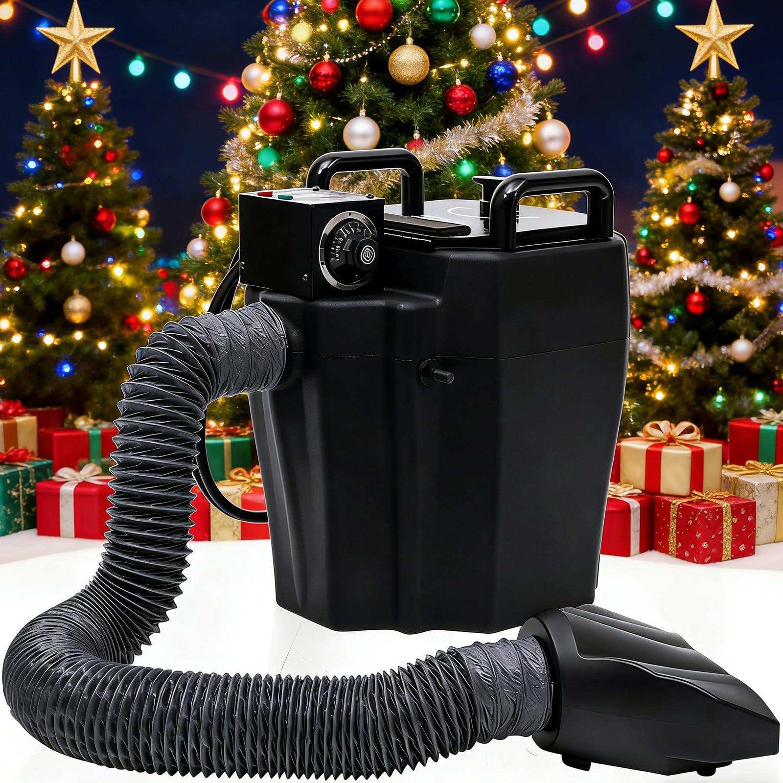 3500W Dry Ice Fog Machine, 110V Party Low Lying Smoke Machines, DJ Stage Effect Manual Control 11.02LBS of Tank Capacity Fogs, with Large Nozzle Dry-Ice Tube for Halloween Festival Wedding
