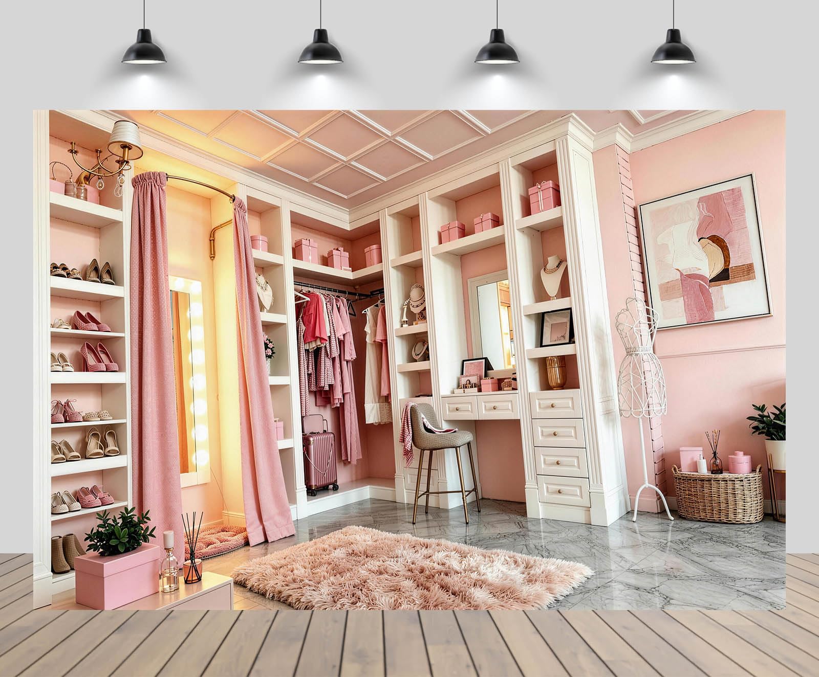 pink dressing room Bespoke Pink Dressing Room | Dressing Room Furniture