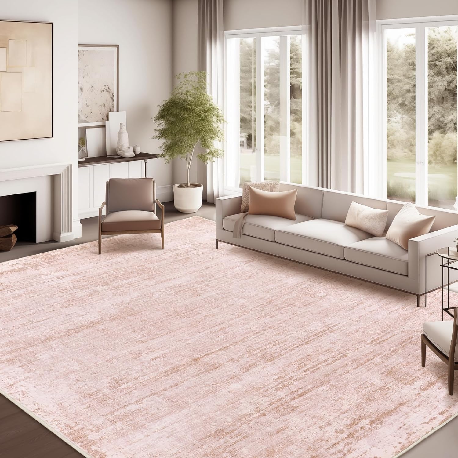 zesthome 8x10 Area Rugs for Living Room, Non-Slip Backing Washable Rug, Modern Abstract Area Rug, Stain Resistant Rugs for Bedroom, Ultra-Thin Large Area Rugs, Area Rug 8x10