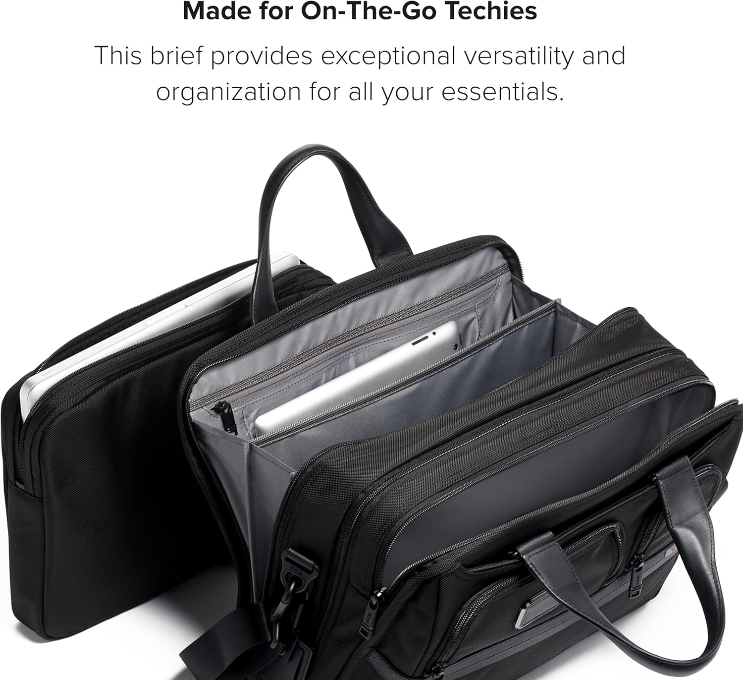 TUMI - Alpha Medium 15" Expansion Laptop Briefcase - Professional Briefcase for Travel - Padded Compartment Fits 15" Screen