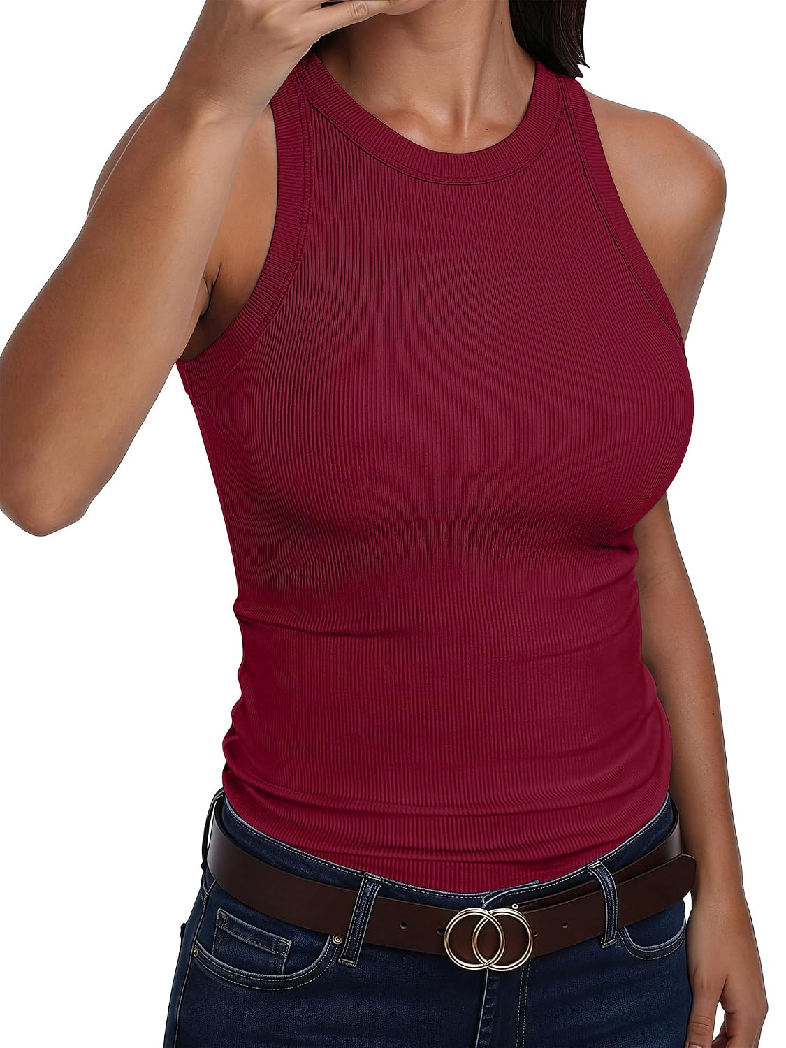 ANRABESS High Neck Racerback Tank Tops - Image 10