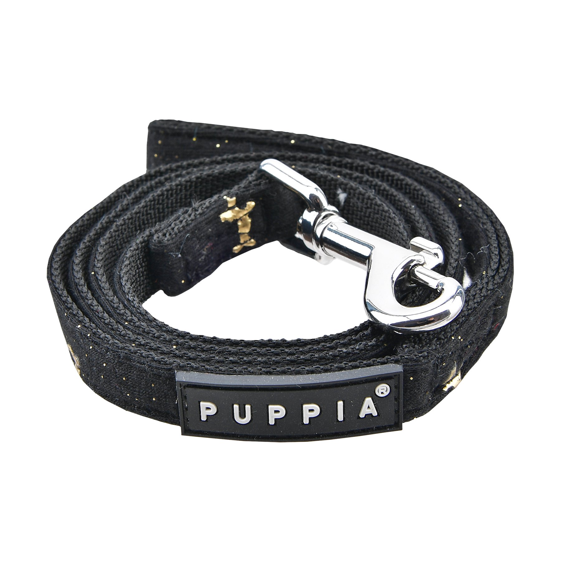 Laisse Gia Puppia Medium Noir pour garder le contrôle sans tirer sur le cou