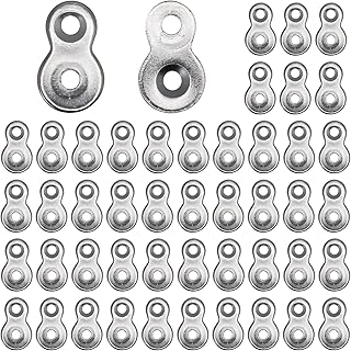 48 Pcs Figure 8 Fastener Steel,Table Top Fasteners - Heavy Duty Hardware Desk Top Fastener,12 Gauge Steel,Table Top Connector Desk Top Fasteners Clip,Silver