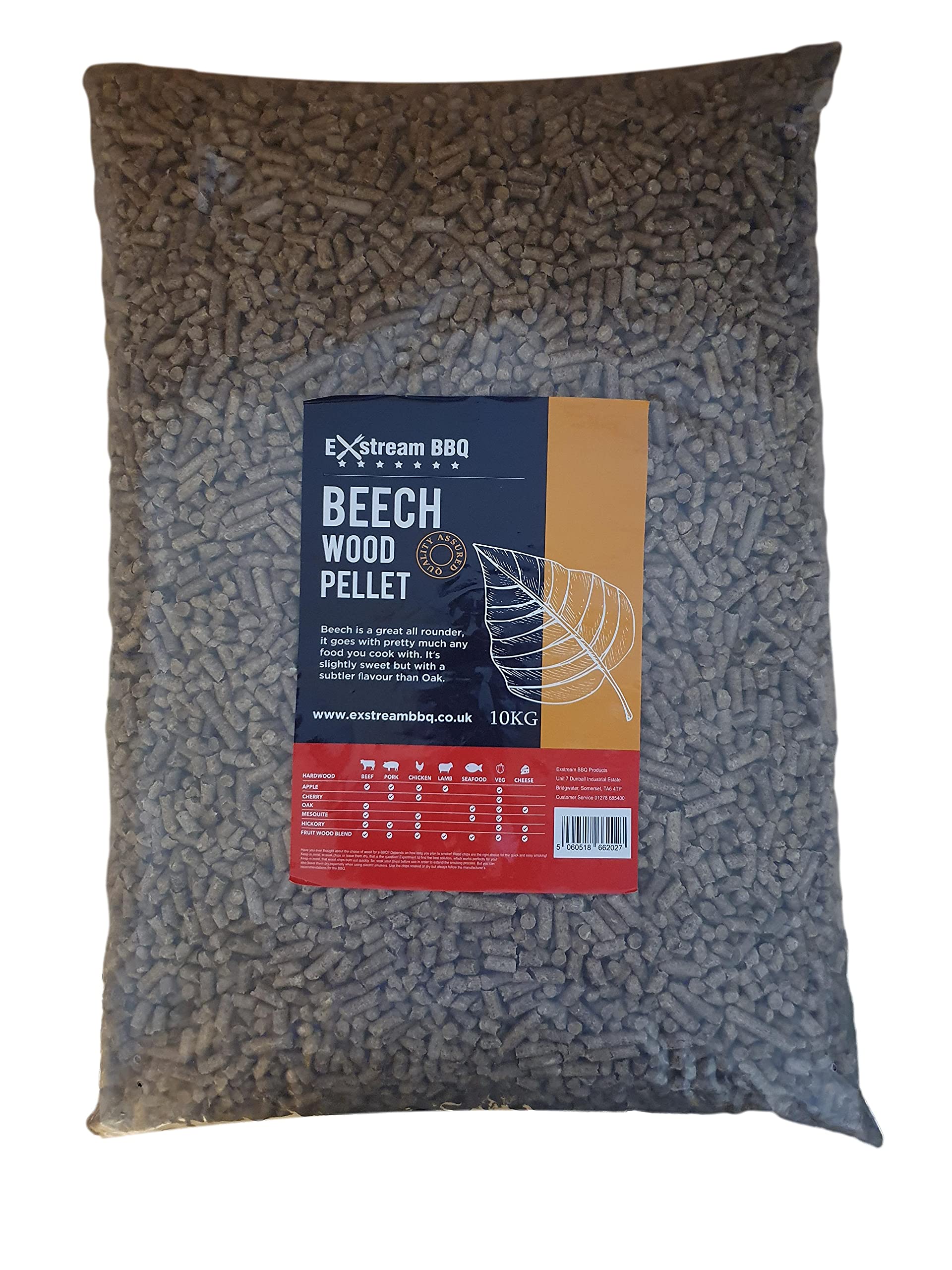 Exstream Bbq 10Kg Pellet - 8 Species - For Use With Ninja Electric Smokers & Ooni Pizza Ovens (Beech)