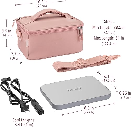 Miniatura 7 de Bentgo Heat - Bolsa de almuerzo eléctrica y calentador de alimentos para recalentar comidas en el automóvil, en el trabajo y más - Calentador de