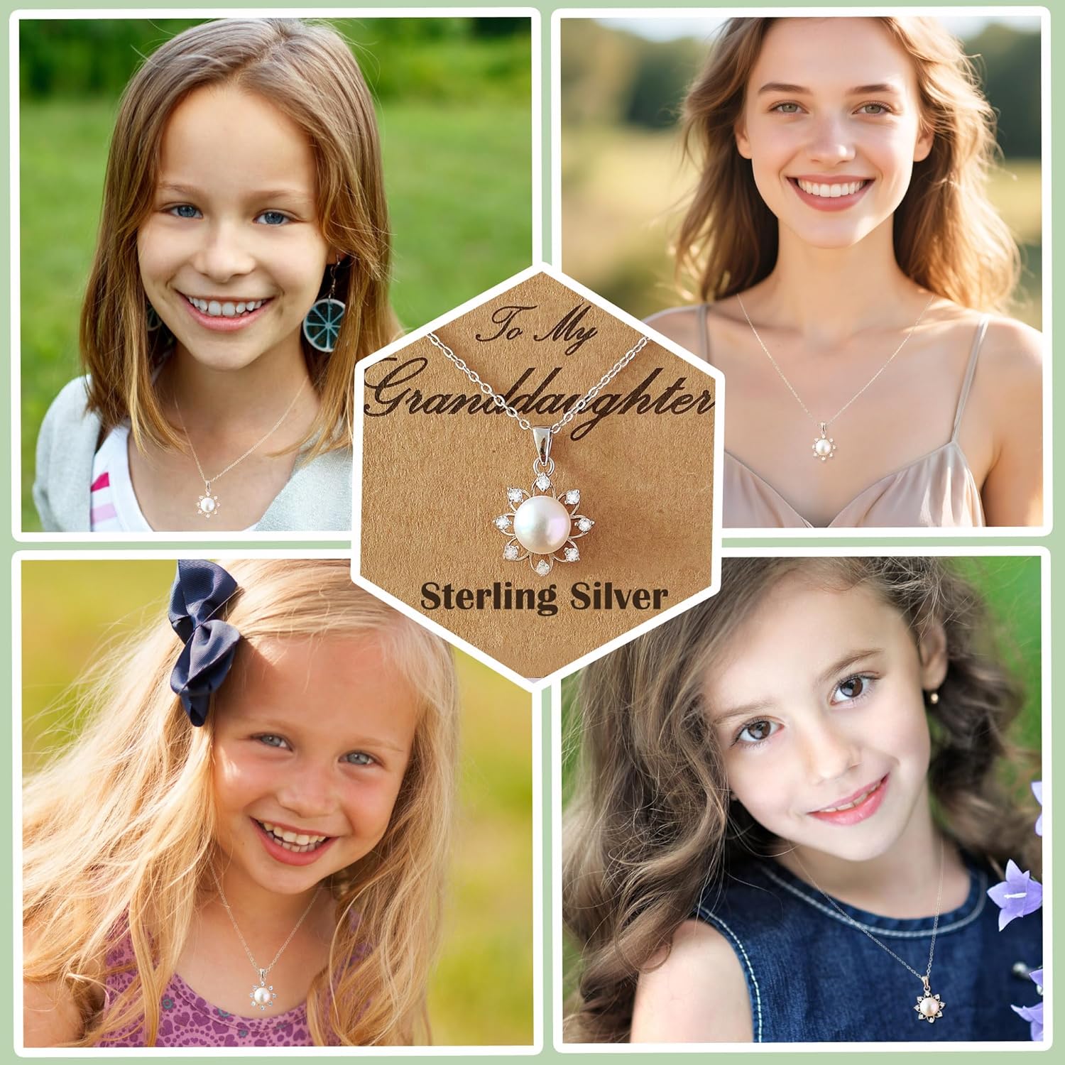 Granddaughter Necklace - Granddaughter Gifts from Grandma, Graduation Gifts for Her, Birthday Christmas Confirmation Wedding Keepsake Jewelry gifts for Granddaughter Teen Girls, Sterling Silver Freshwater Pearl Necklace - Image 3