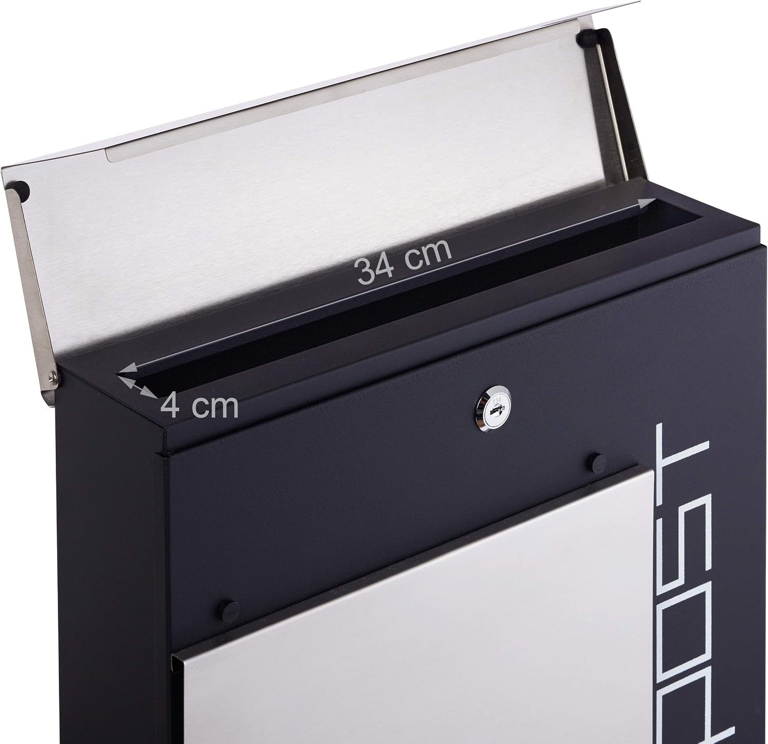New Deal Relaxdays Modern Letterbox with Newspaper Slot, Lockable DIN A4 Designer Mailbox, HxWxD: 37 x 37 x 11 cm, Silver Big Sale Relaxdays Modern Letterbox with Newspaper Slot, Lockable DIN A4 Designer Mailbox, HxWxD: 37 x 37 x 11 cm, Silver