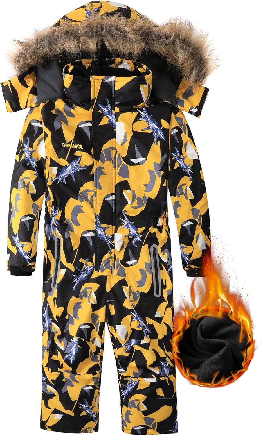 OHSNMAKSL Kid's Snowsuits Boys Ski Suits Jackets Girls Waterproof Coats Jumpsuits Winter Snowboarding Outdoor