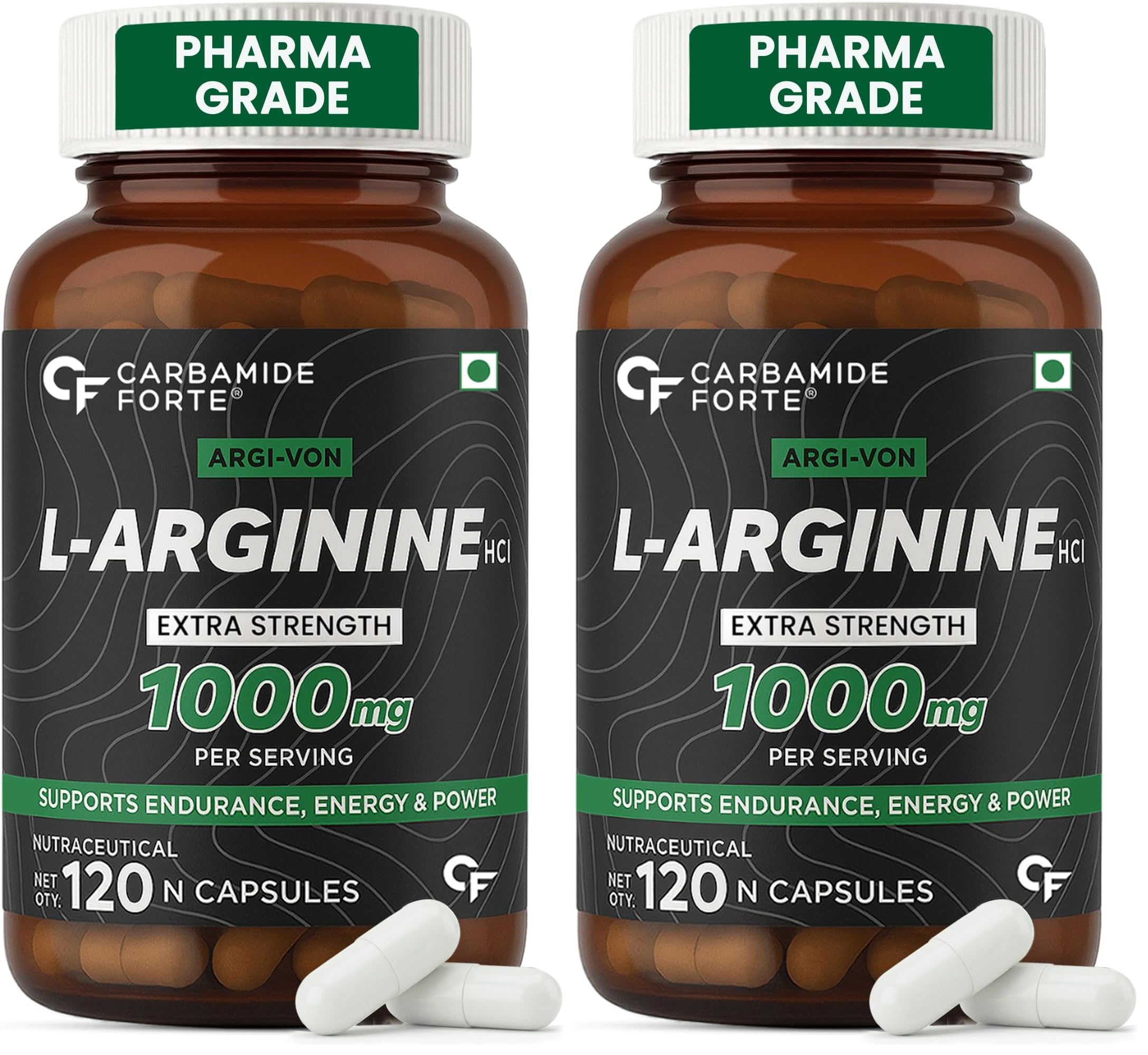 Carbamide Forte Nitric Oxide Supplement 1400mg with L-Arginine HCL, AAKG, L Citrulline Malate, Beet Root Extract & Caffeine – 60 Veg Capsules (Pack of 2) — Amazon image 10