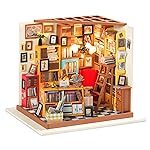 RoWood DIY Miniature Dollhouse Kit, 1:24 Scale Tiny House Building Kits - Sam\'s Study