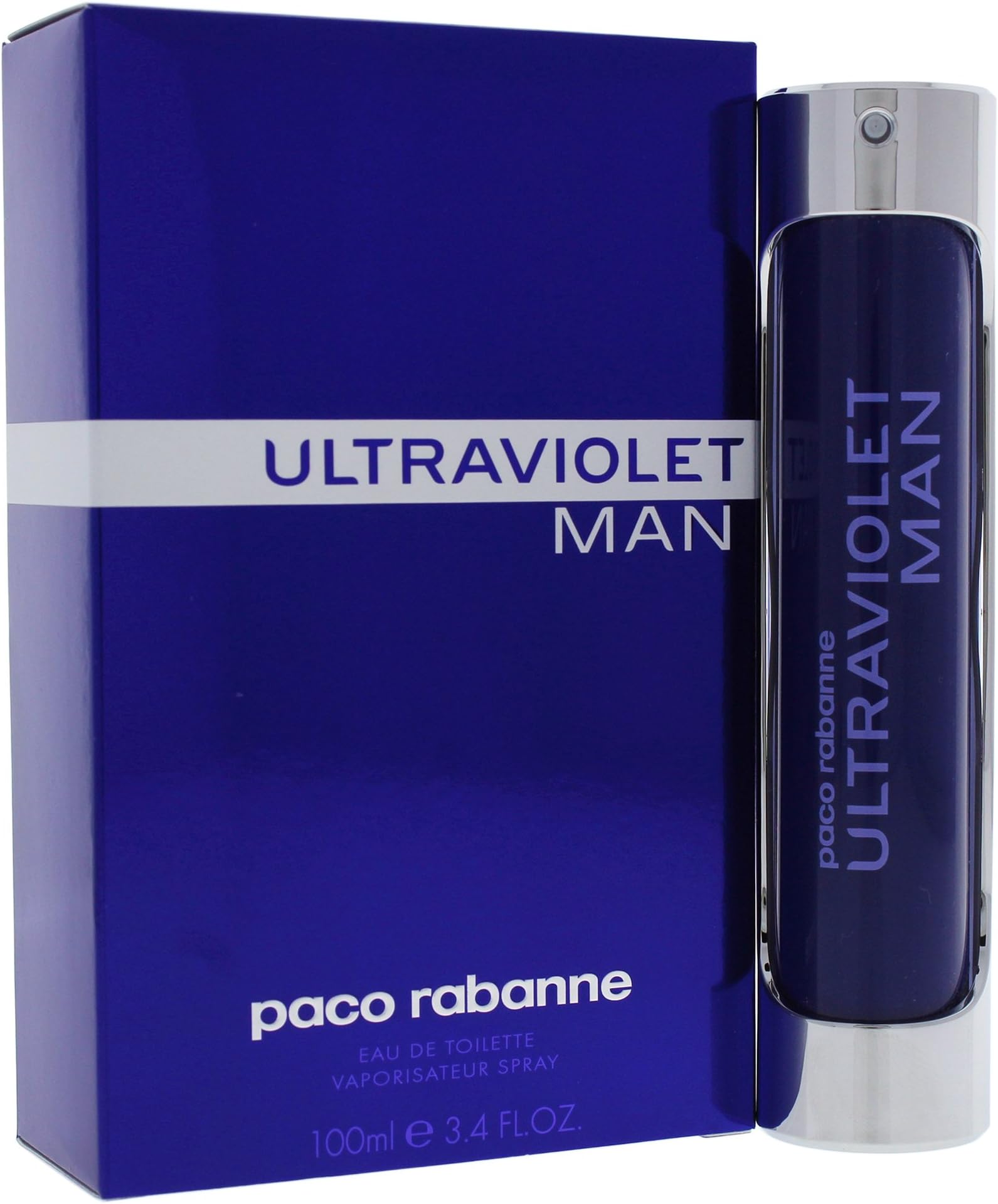 Ultraviolet By Paco Rabanne For Men. Eau De Toilette Spray 3.4 Ounces