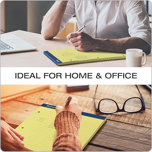 Vista 11 de Ampad 20245 - Bloc de hojas dobles, regla de la ley, 8 1/2 x 11 3/4, canario, 100 hojas (paquete de 2)