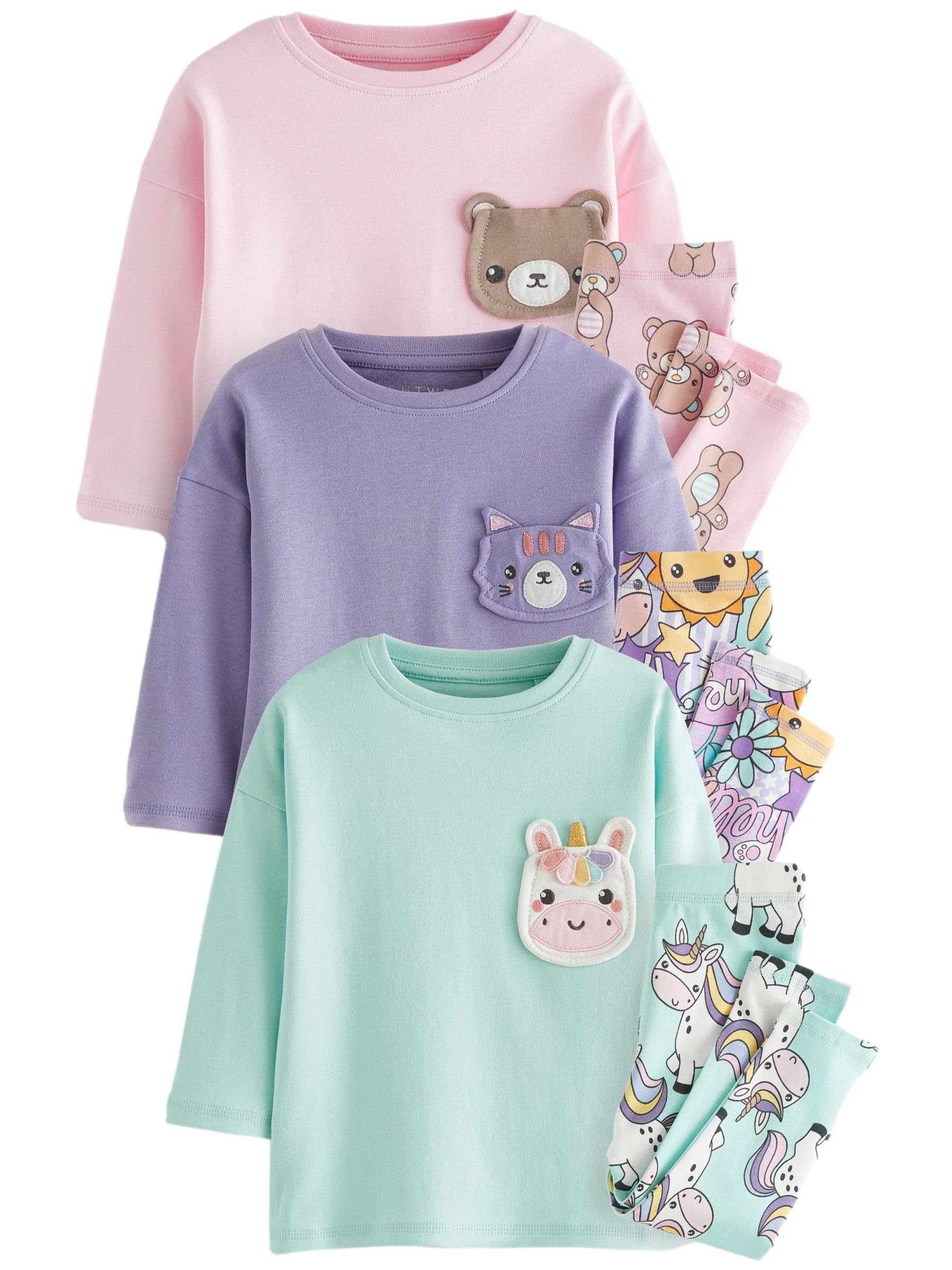 NEXT Confezione da 3 pigiama con leggings