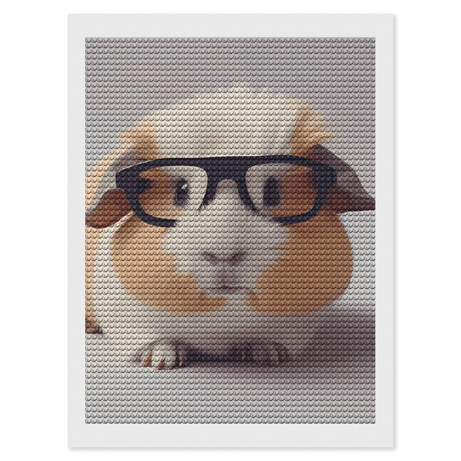 DWVTSLH Guinea Pig Diamond Painting Kits for Adults, Personalized Diamond Photo Art Full Drill, DIY 5D Diamond Art Painting Kits for Beginners, Home Wall Decor 12"x16"