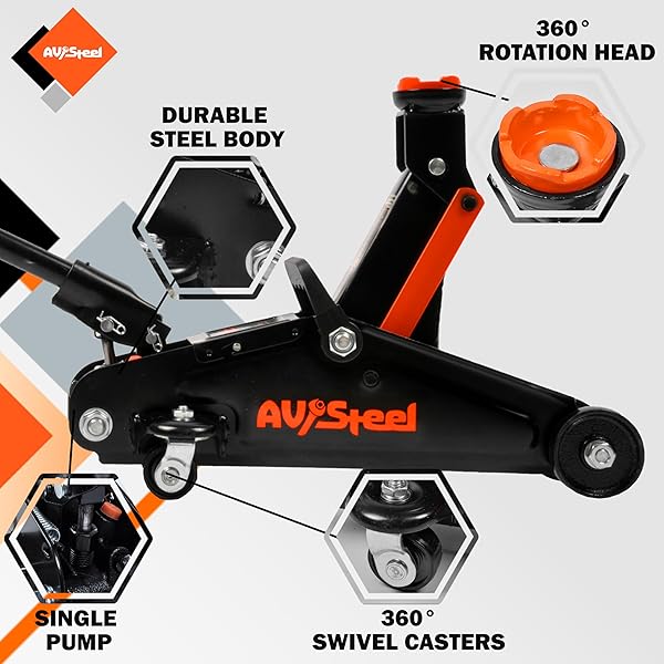 AV Steel 1.5-Ton Compact Hydraulic Floor Jack 4
