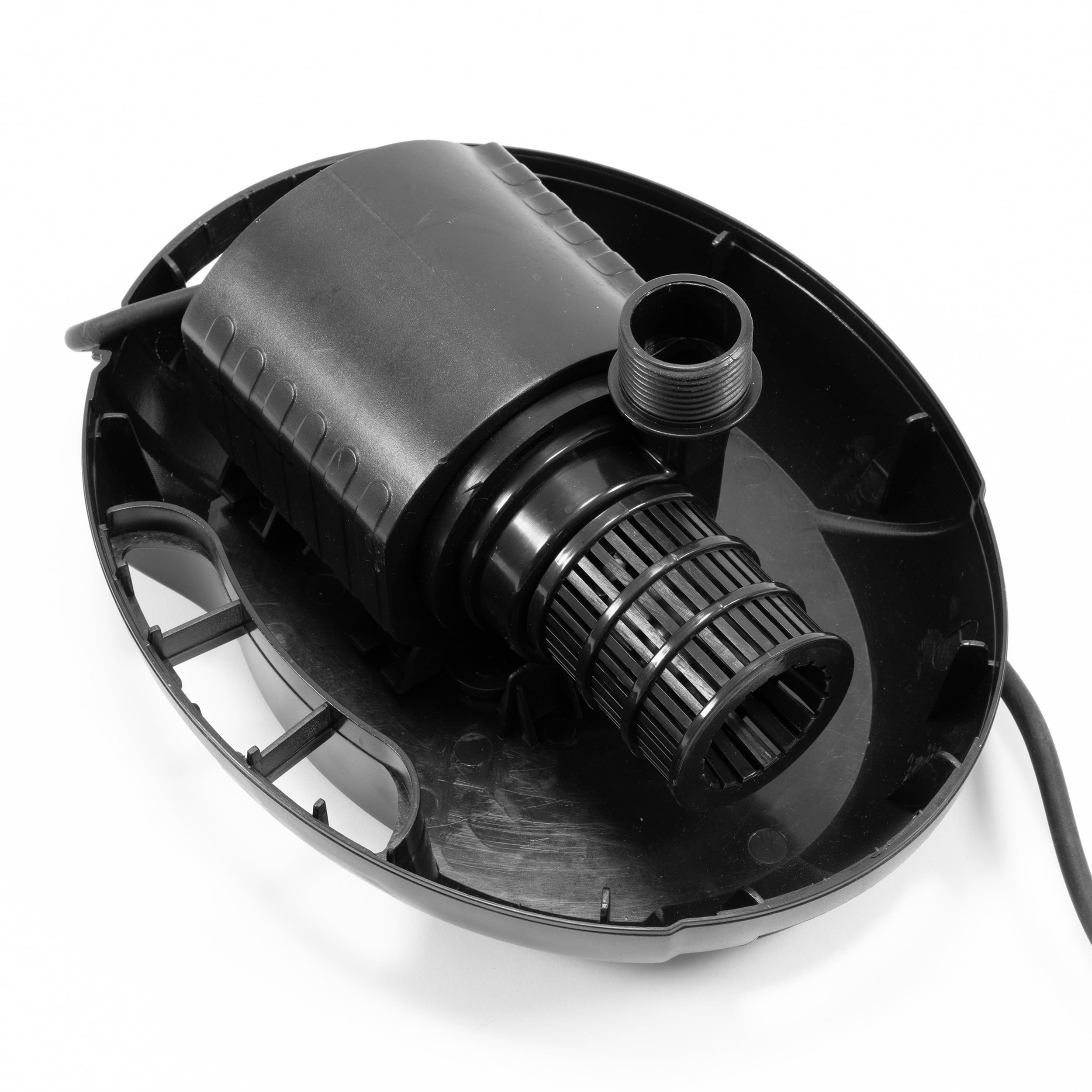 Esotec Solar Teichfilter mit Wasserspiel 50/2500, Solar Teichfilterset mit 2500 l/h Teichpumpe, Unterwasserfilter für Gartenteiche bis 6000 l, 50Wp Solarmodul, Springbrunnen 100910