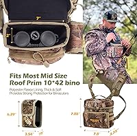 Vista 3 de NEW VIEW CamoRanger Arnés de Bino para Pecho, Arnés de Bino Ripstop con Estuche de Telémetro y Cubierta para Lluvia para Caza