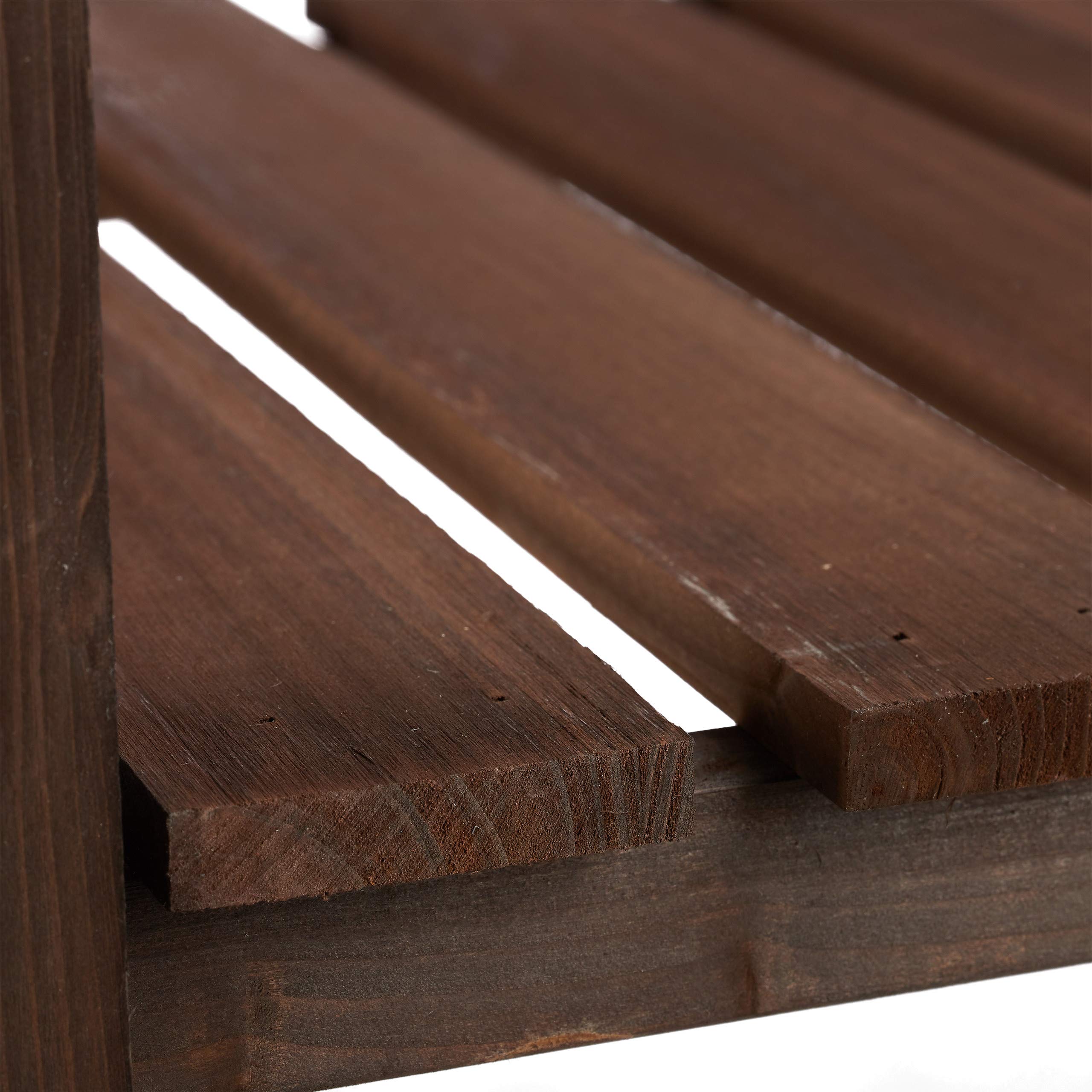 Relaxdays Huerto Urbano de Madera, con Estante, Macetero Rectangular, 80 x 88 x 43,5 cm, Marrón Oscuro