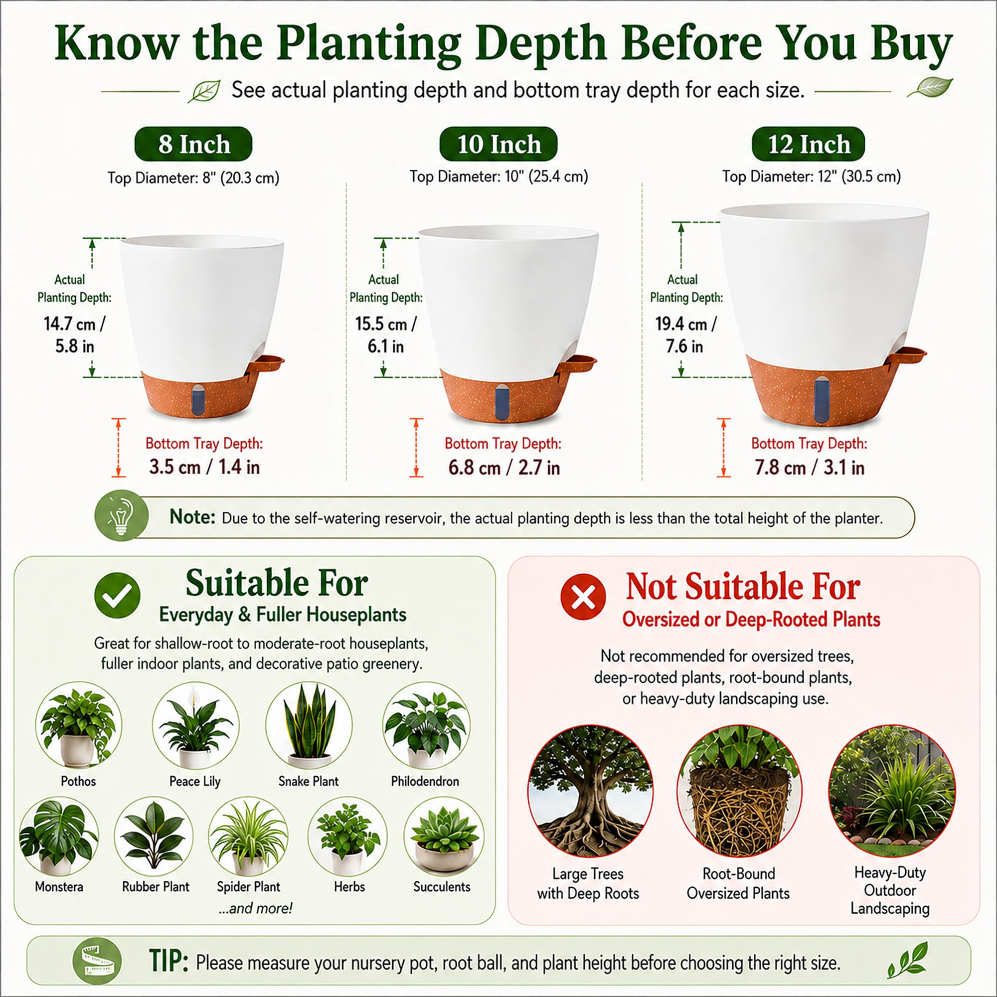 Self Watering Pots - Easy Plant Care -9