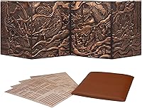Vista 1 de DND DM Screen 5e - D&D Dungeon Master - Pantalla 3D de piel sintética con insertos personalizables, Dungeons and Dragons GM / Game Master