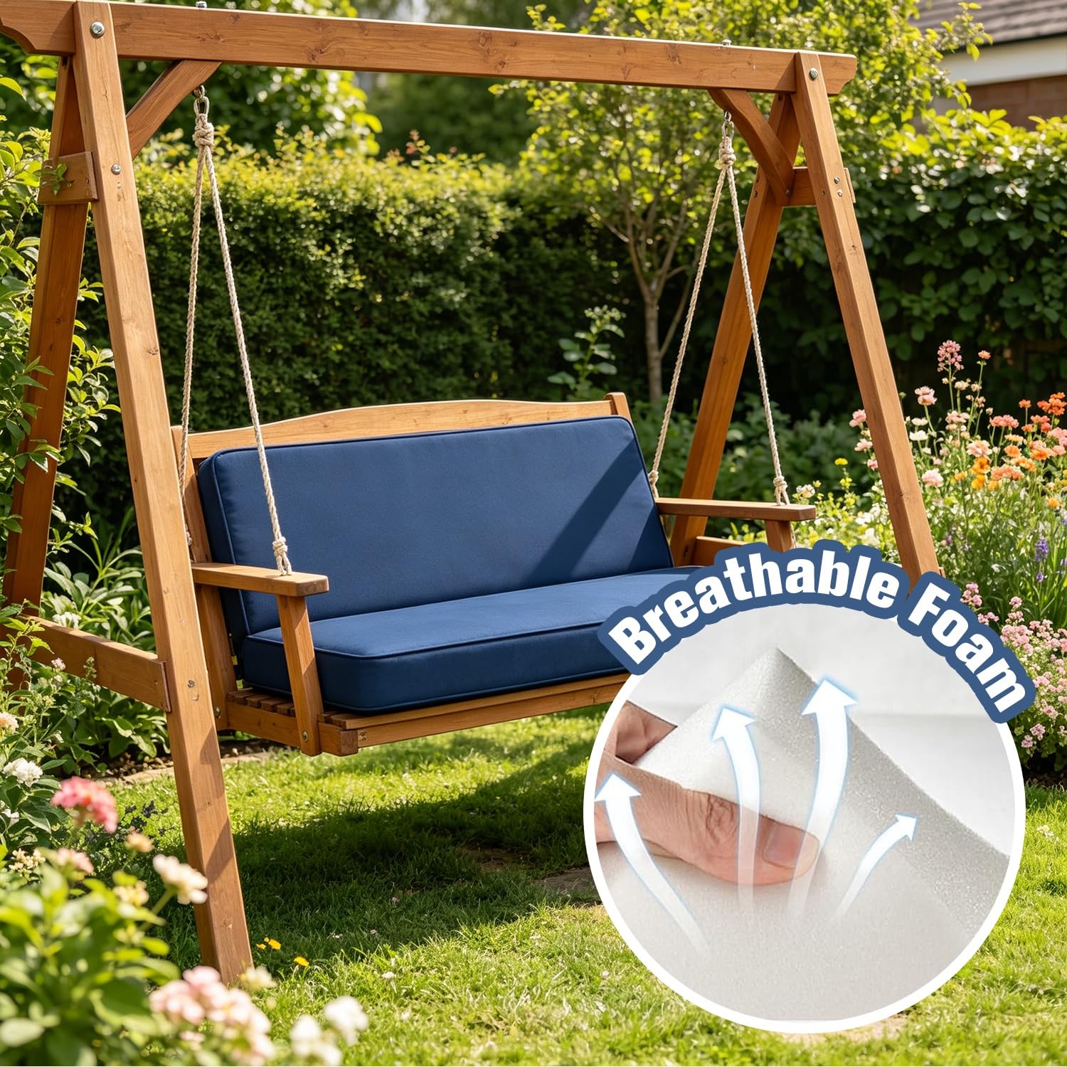 Cuscino Panca Esterno Impermeabile Cuscino per Panca da Interno Cuscino Seduta con Fondo Antiscivolo, Cuscini Impermeabili da Esterno per Giardino, Patio, Finestra(17 dark gray,165x60x5cm)