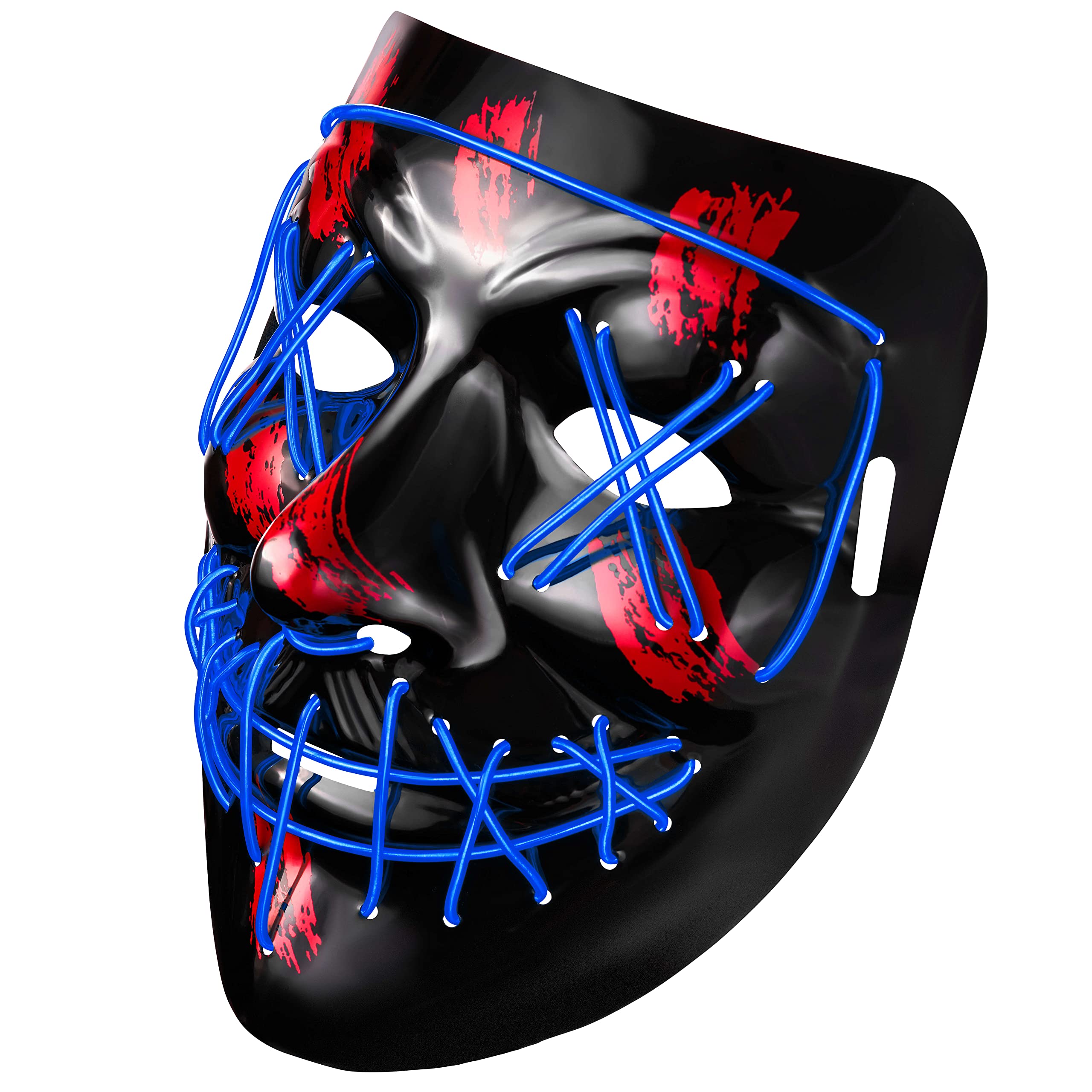 Balinco LED mask with 3 light modes - perfect for techno DJ, Blue - Image 4