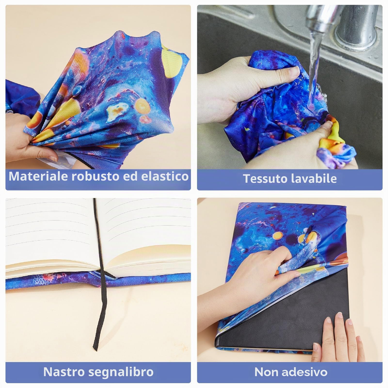 CRASPIRE Copertina per Libri Elasticizzata A Forma di Tartaruga Animale Marino Lavabile Riutilizzabile Grande in Nylon Adatta per Libri con Copertina Rigida da 9 x 11 Pollice per Studenti in Classe