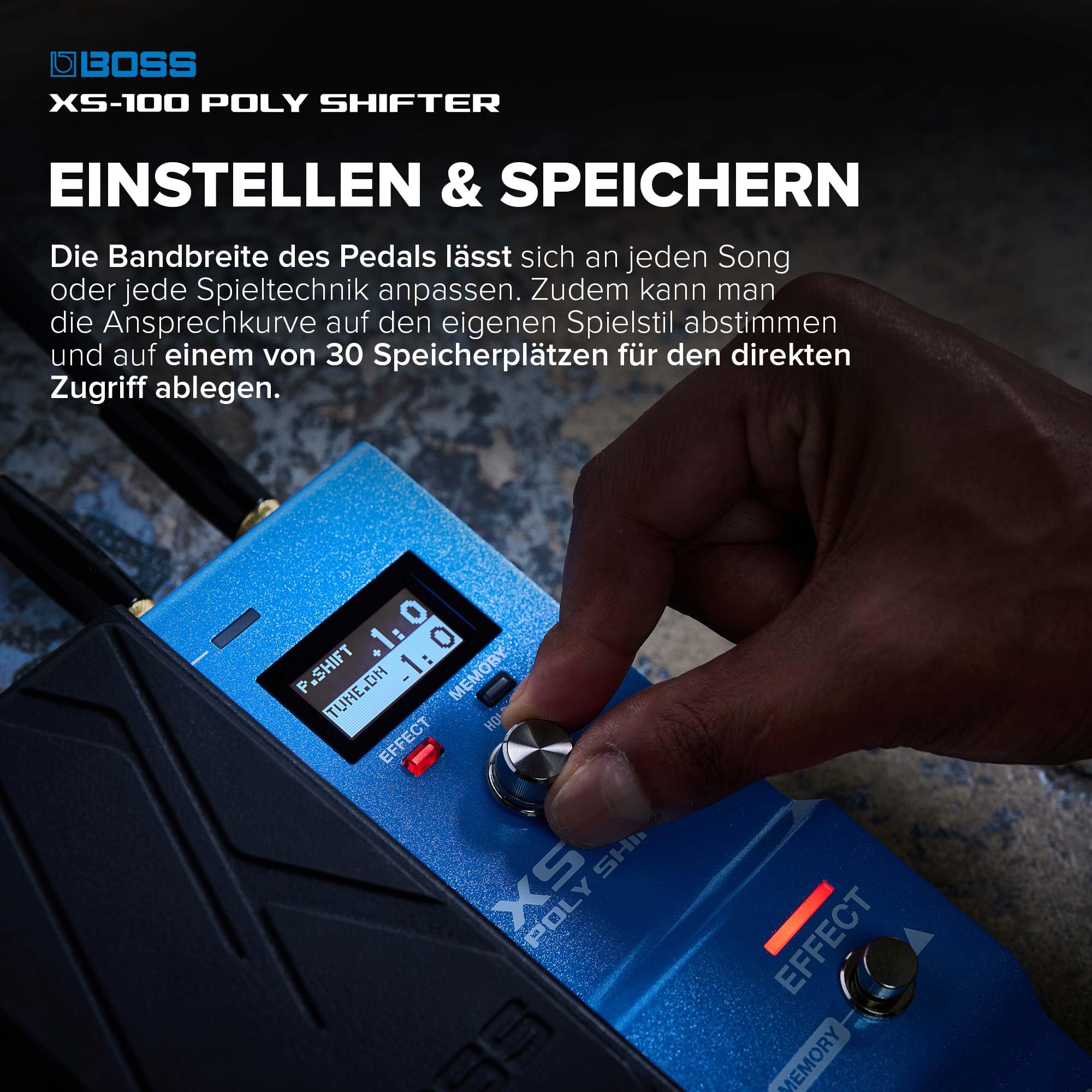 BOSS XS-100, Moderne Pitch-Shifting-Workstation mit umfangreichen Steuerungsoptionen und einer Bandbreite von acht Oktaven