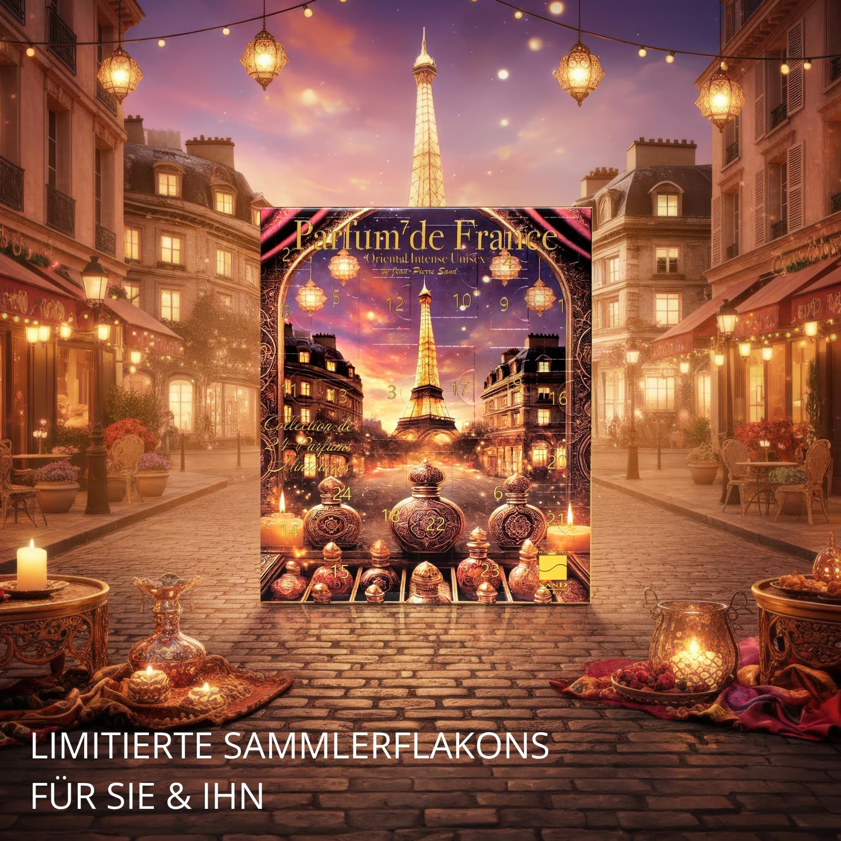 Jean-Pierre Sand - Parfum de France Edition Oriental Intense für Damen - 24 teiliger Parfüm Adventskalender - Beauty Geschenk vor Weihnachten 2025 (Unisex)