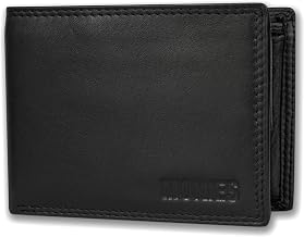 MOKIES Men's Wallet - RFID Protection - Slim & Flat - High Quality Men's Genuine Leather Wallet